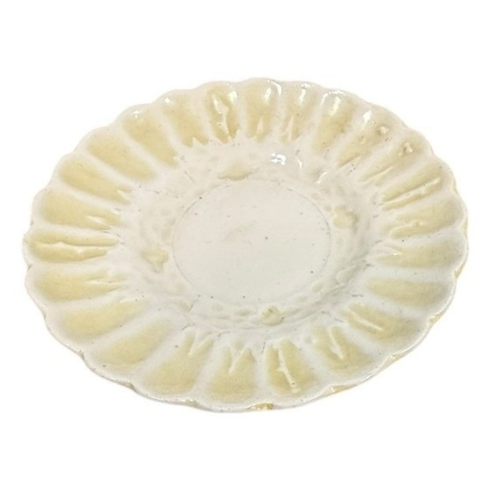 VTG German Ceramic Spoon Rest Scalloped Edge‎ Drip Glaze Made in Germany 3-4"